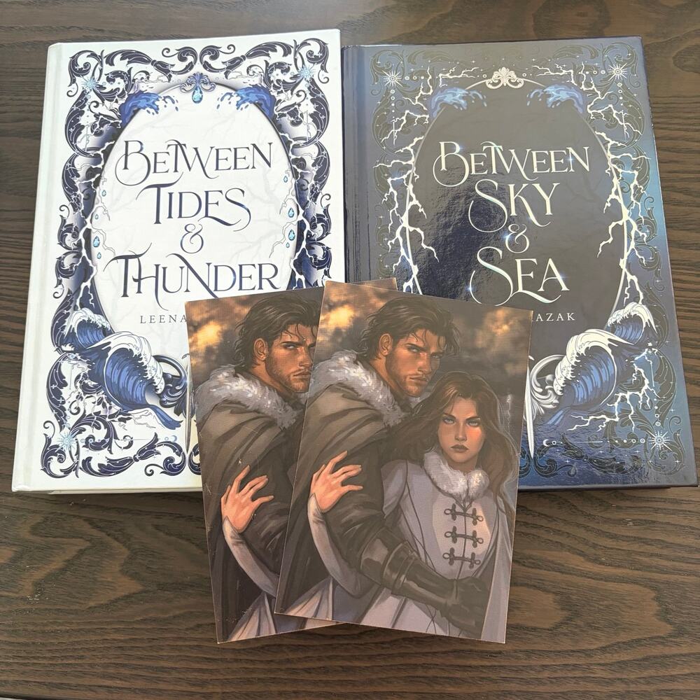 Between Tides & Thunder / Sky & Sea by Leena Kazak SIGNED indie HC